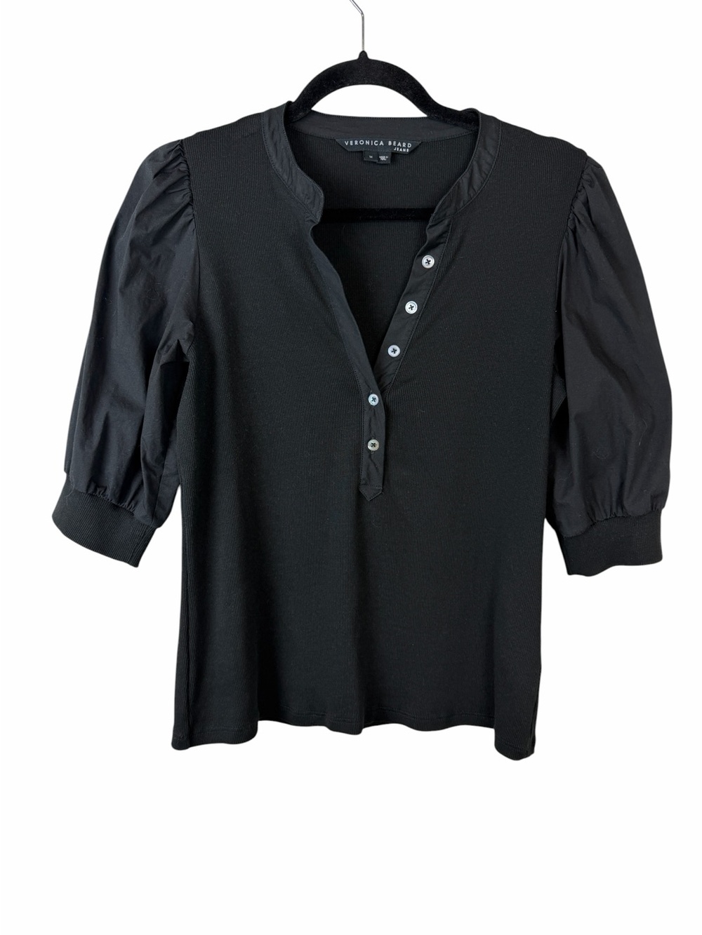 Veronica Beard Coralee Puff Sleeve Top
